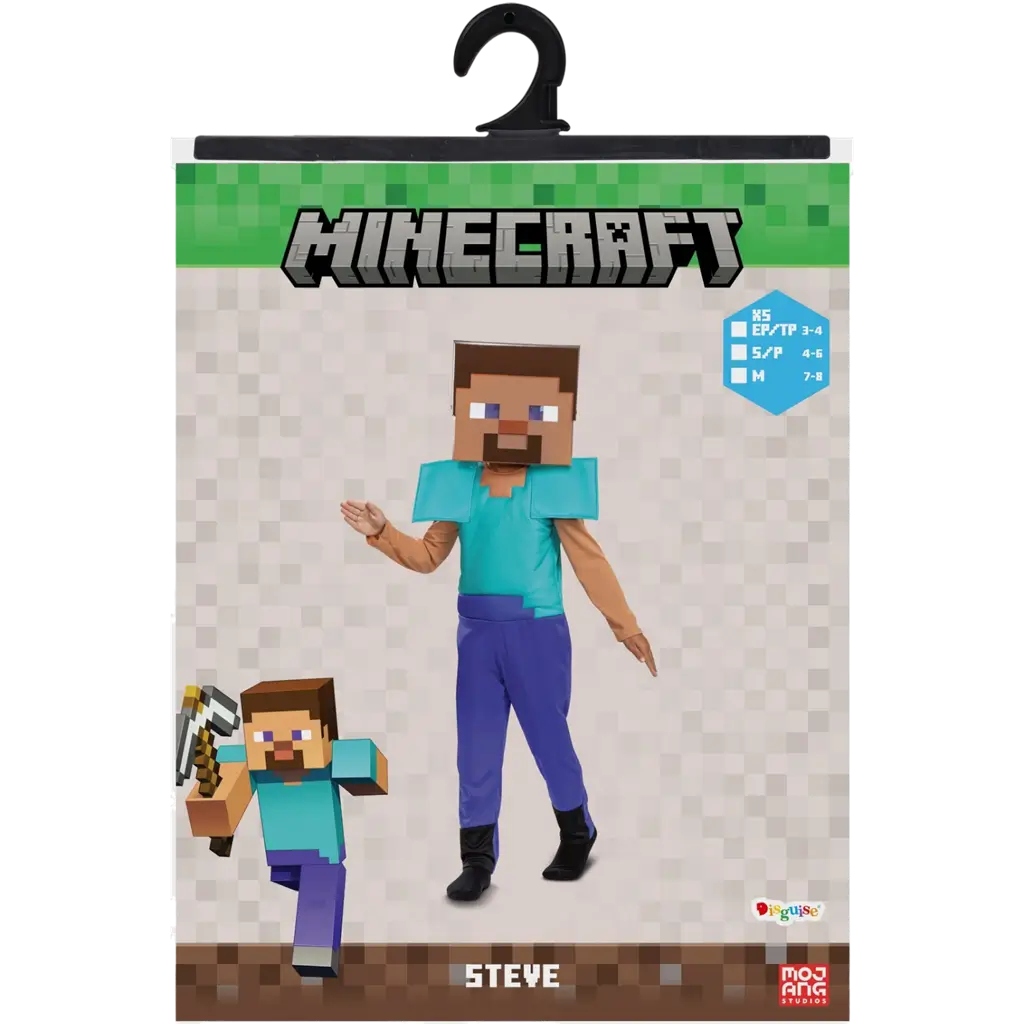 Steve Minecraft™ Kinderkostüm 7-8 Jahre