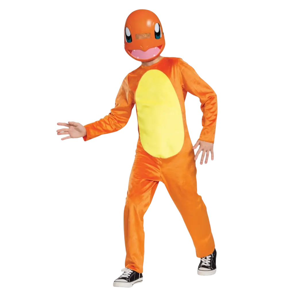 Pokémon™ Salamander-Kostüm für Kinder 7-8 Jahre