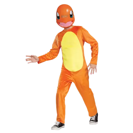 Pokémon™ Salamander-Kostüm für Kinder 7-8 Jahre
