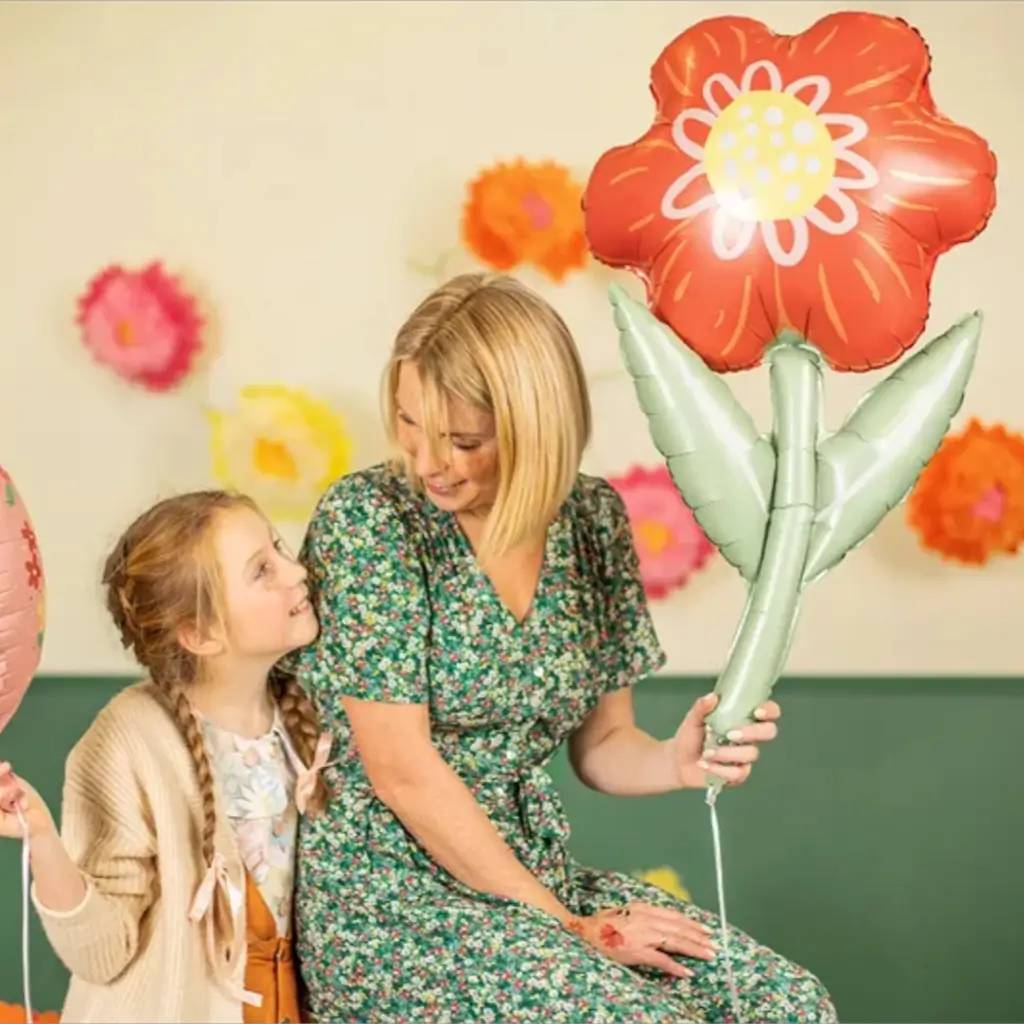 Ballon Blume Rot 53x96cm