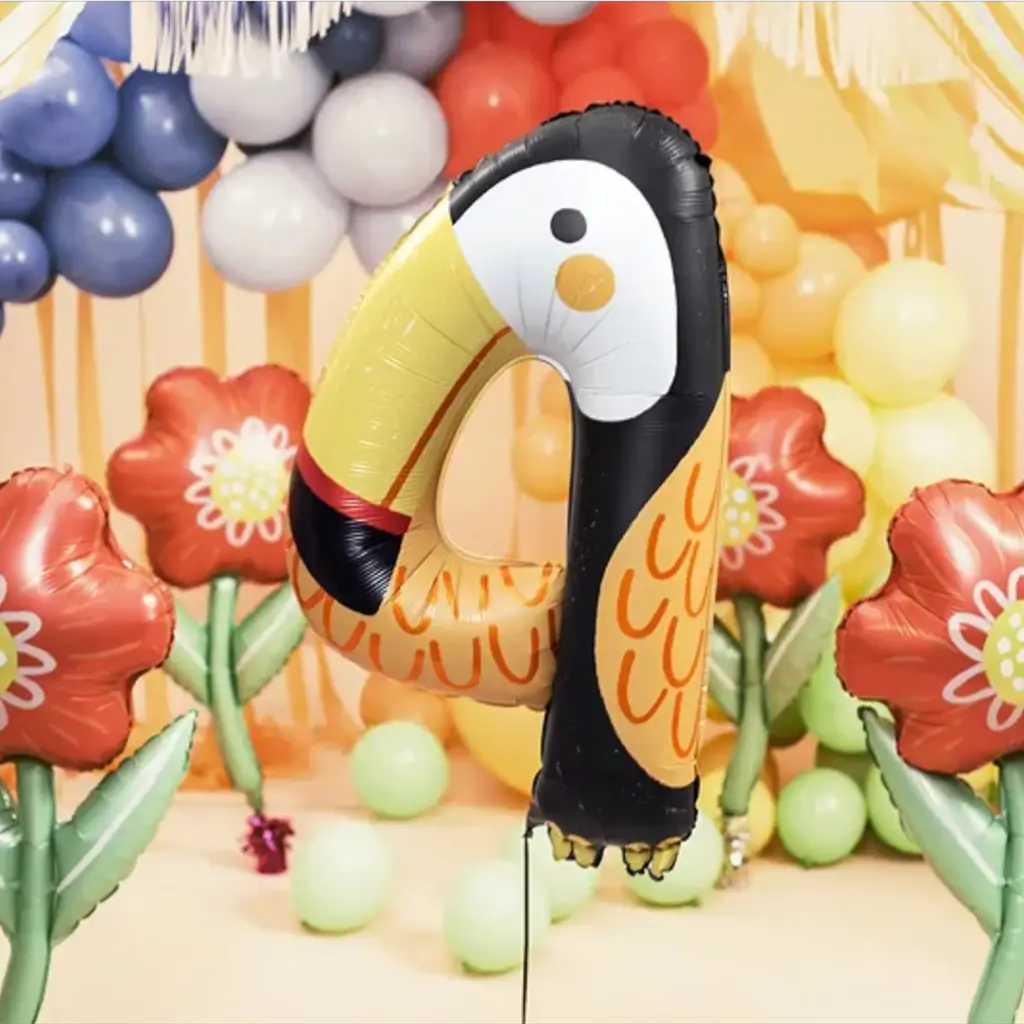 Ballon Blume Rot 53x96cm