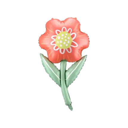 Ballon Blume Rot 53x96cm