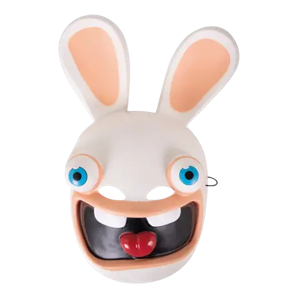 Rabbids™ Maske aus Kunststoff - Zubehör Kinderkostüm