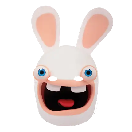 Rabbids™-Maske aus Karton - Zubehör Kinderkostüm