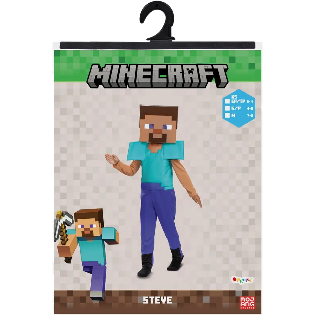 Steve Minecraft™ Kinderkostüm 4-6 Jahre - Minecraft Kostüm