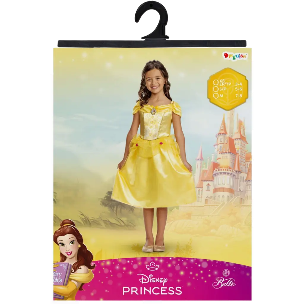 Disney™ Belle Kostüm Kind 5-6 Jahre - Prinzessin Kostüm