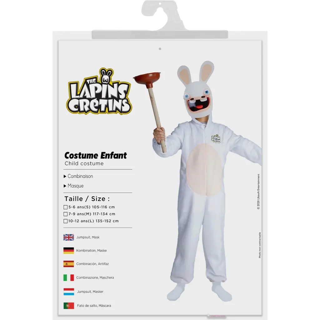 Rabbids™ Kinderkostüm 5-6 Jahre - Kinderkostüm
