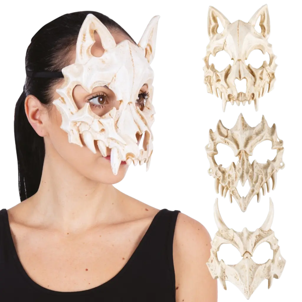 Skelettmaske Erwachsene Tiere - Zufallsmuster - Halloween Zubehör