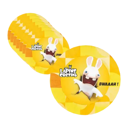 Rabbids™ Teller 23 cm 8er-Set - Geburtstagsgeschirr