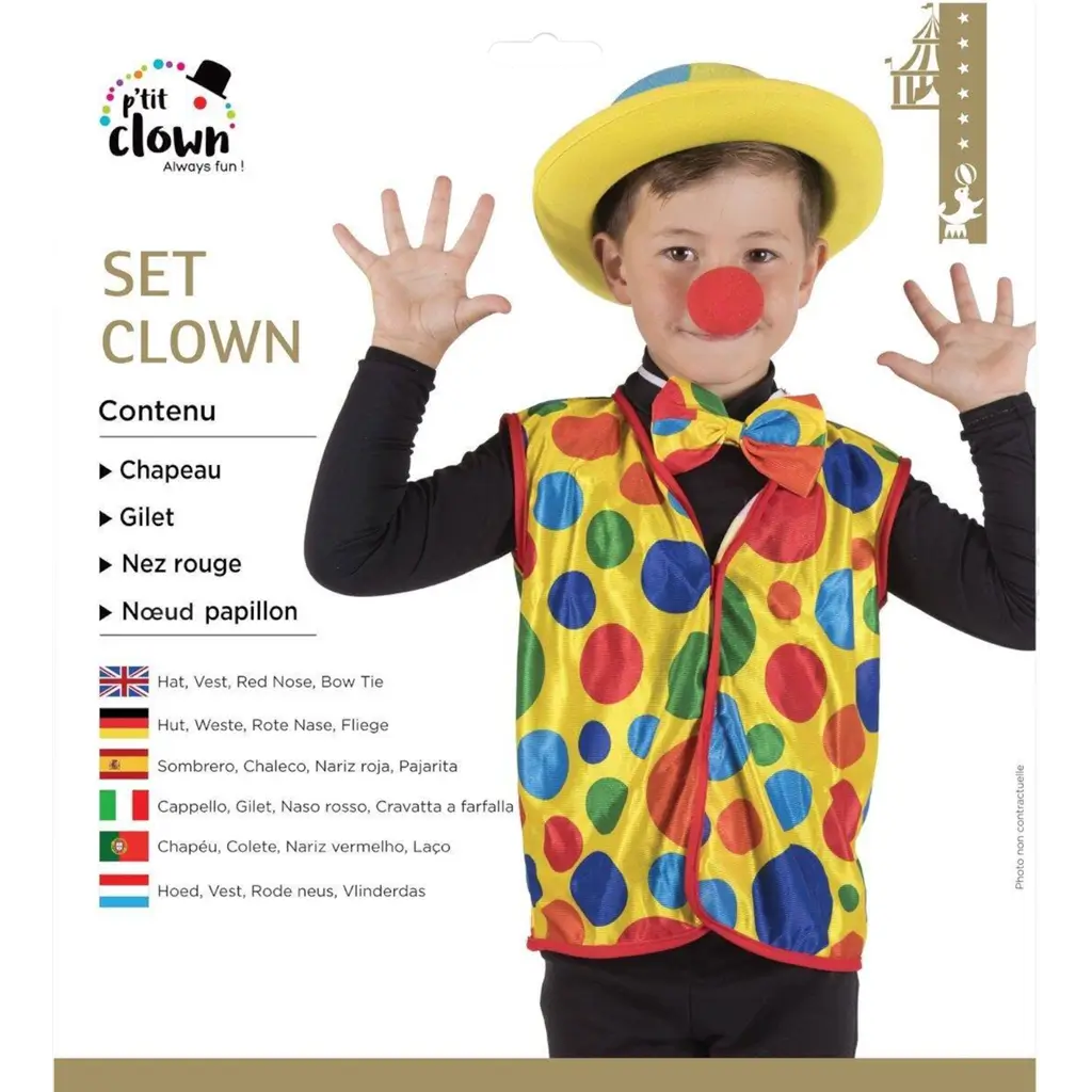 Clown-Kit für Kinder Einheitsgröße - Zubehör für Kostüme