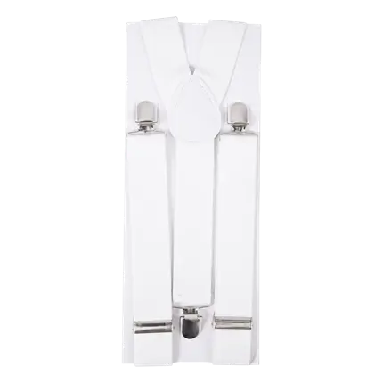 Weiße Hosenträger - Kostümzubehör für Erwachsene