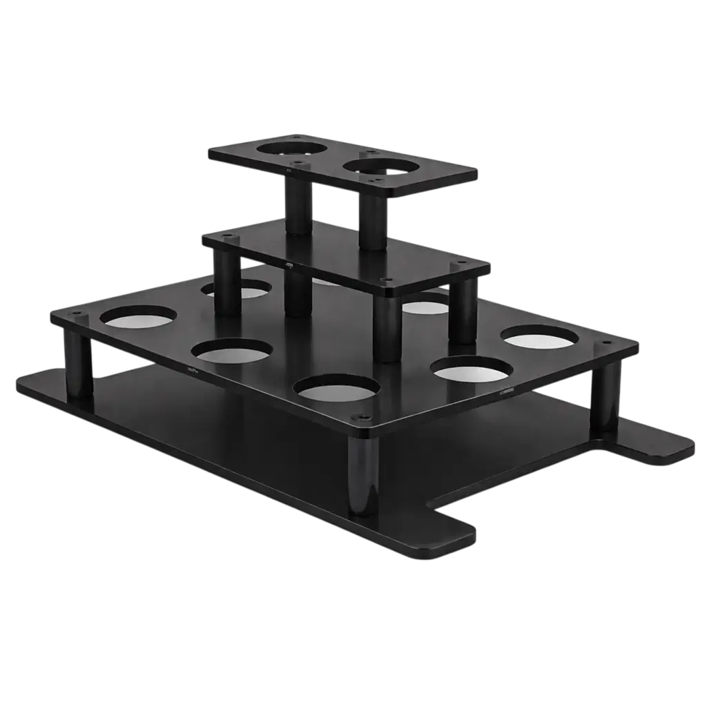 Show Pyramide 10 VIP-Flaschen-Display - Schwarz | By Sparklers®.