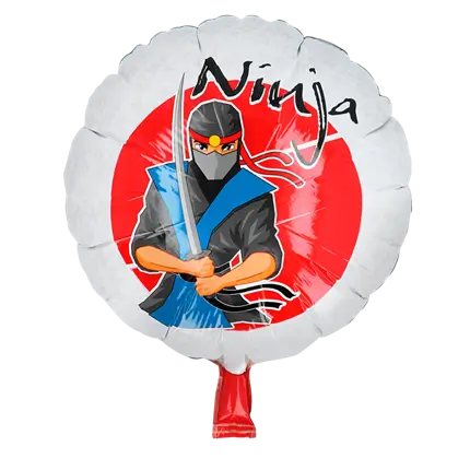 Aluminiumballon Ninja - Geburtstagsdekoration für Jungen mit Ninja-Thema