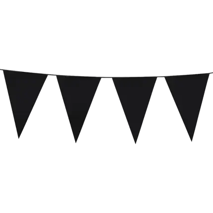 Schwarze Wimpelkette – Dekoration für eine schicke Party