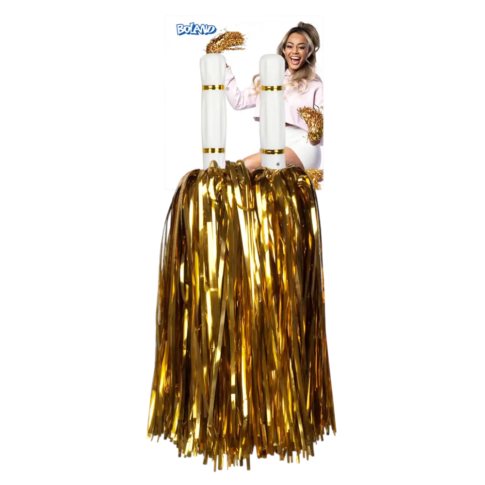 Metallische Pom Poms in Gold - Accessoires EVJF Brillante Party