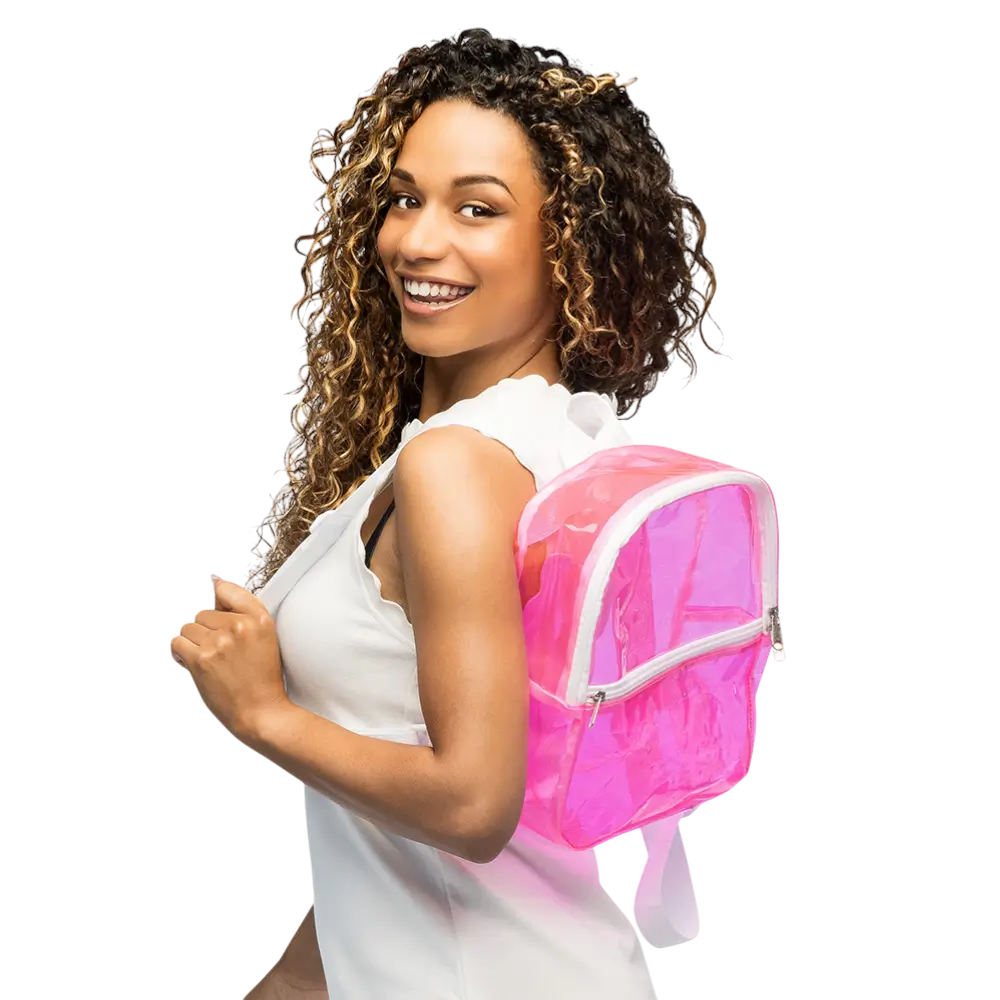 Fluo Pink Rucksack - Fluo Festival Party Accessoire