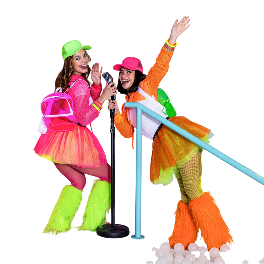 Fluo Pink Rucksack - Fluo Festival Party Accessoire