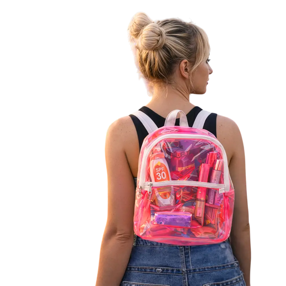 Fluo Pink Rucksack - Fluo Festival Party Accessoire