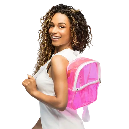 Fluo Pink Rucksack - Fluo Festival Party Accessoire