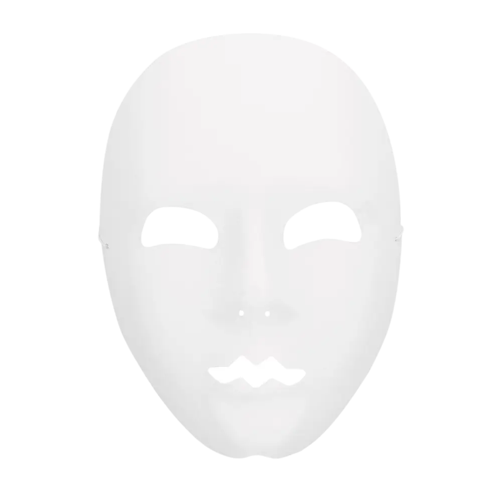 Mime Maske Weiß - Zubehör Verkleidung Show Karneval