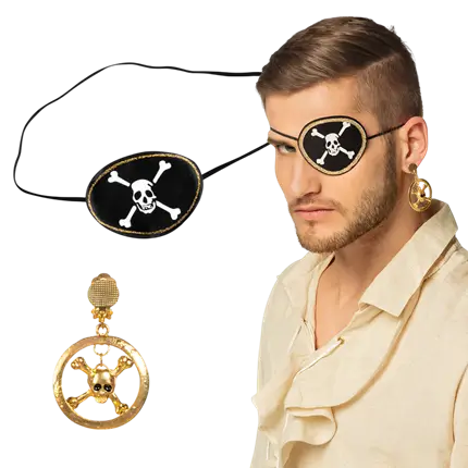 Pirate Skull Kit - Zubehör Verkleidung Kindergeburtstag