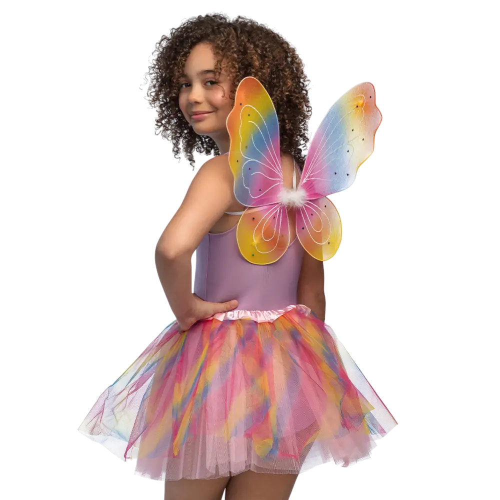 Kinderkostüm Regenbogenfee - Fee Kostüm Karneval Mädchen
