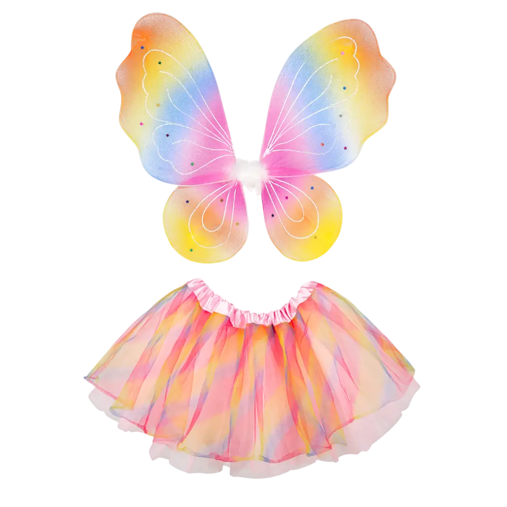Kinderkostüm Regenbogenfee - Fee Kostüm Karneval Mädchen