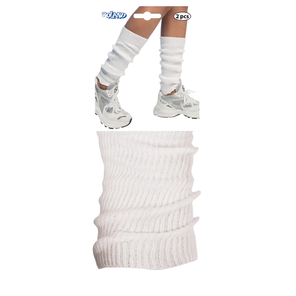 Beinlinge Überziehsocken Weiß - Zubehör Kostüm Disco Dance