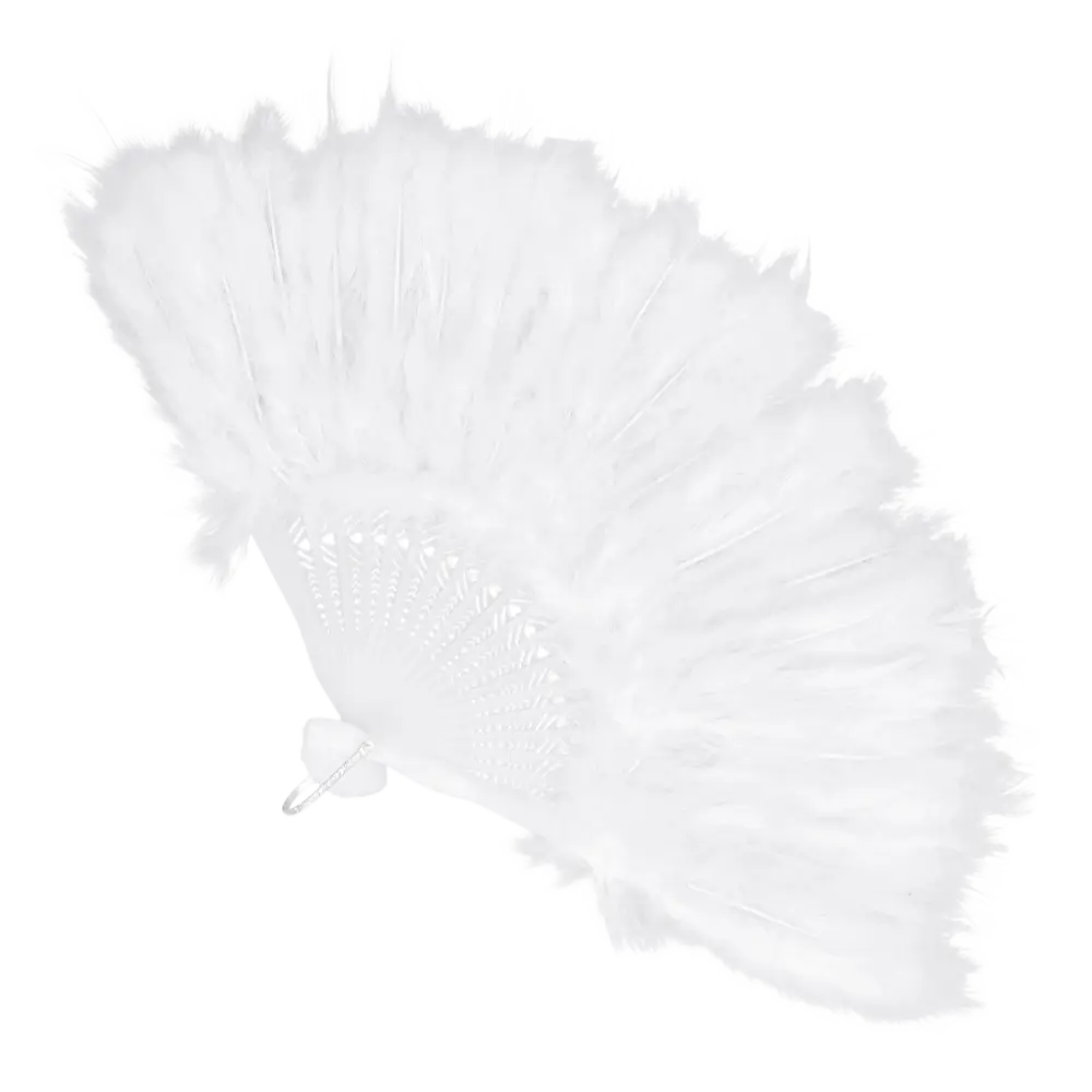 Weißer Fächer 20er Jahre - Charleston Gatsby Accessoire für Frauen
