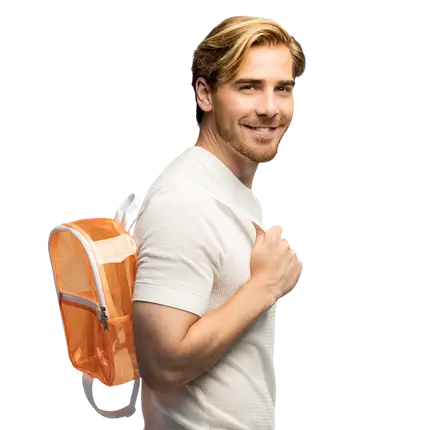 Rucksack Fluo Orange - Zubehör Festival Party Fluo