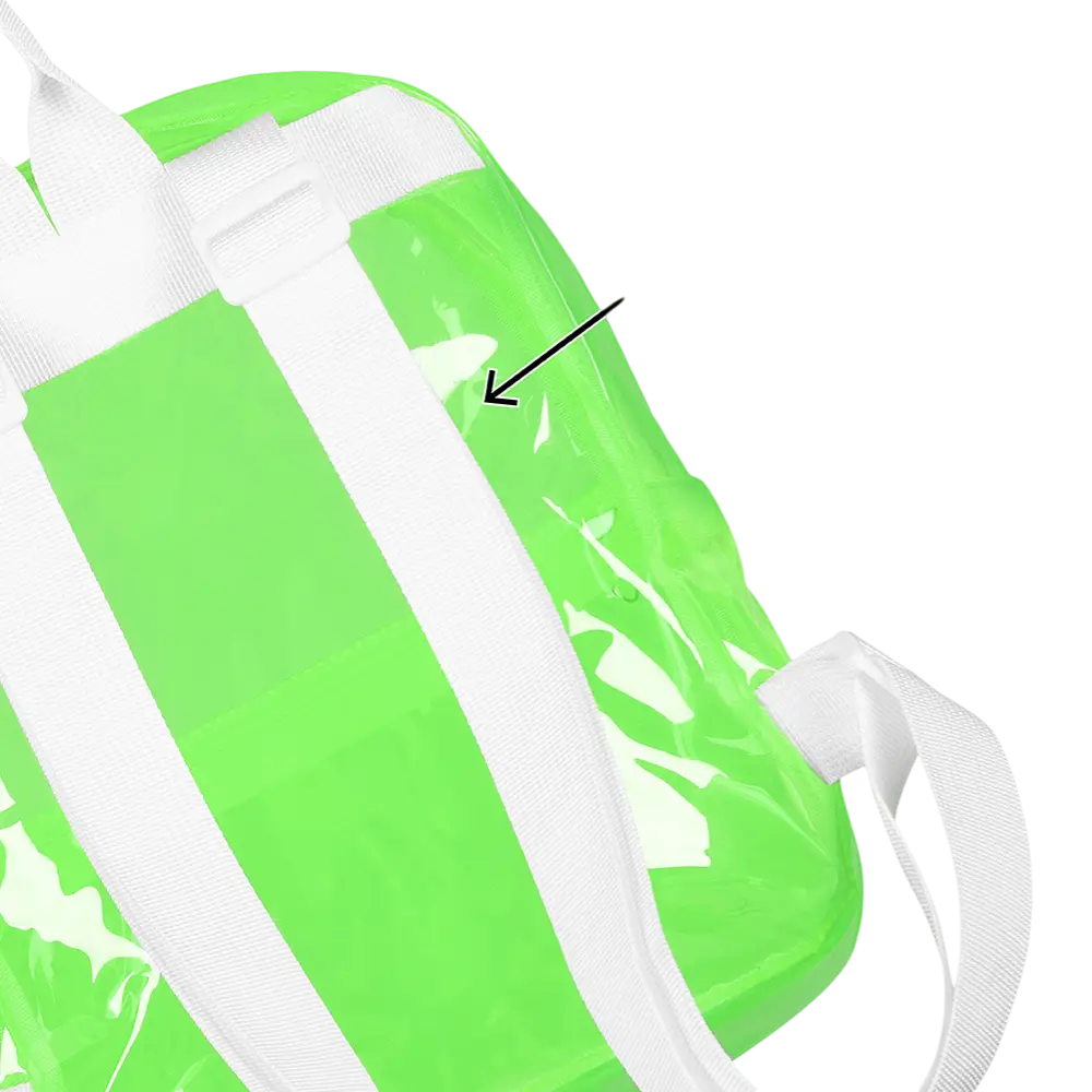 Rucksack Fluo Grün - Zubehör Festivals Party Fluo