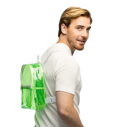 Rucksack Fluo Grün - Zubehör Festivals Party Fluo