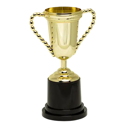 Gold Deluxe Trophäe Pokal Sieg - Belohnung Wettkampf Sport Geburtstag Kind