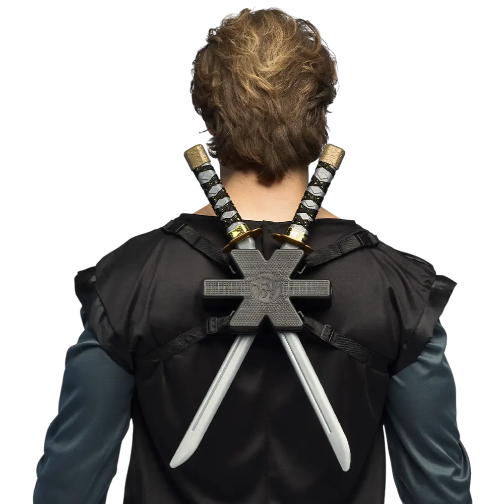 2 Ninja-Schwerter-Set für Kinder - Spielzeug für Jungen Ninja-Kostüm-Kampf