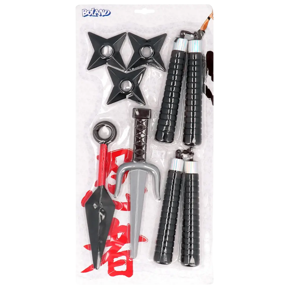 Ninja-Waffen-Set für Kinder 7-teilig - Zubehör Verkleidung Kampf Samurai