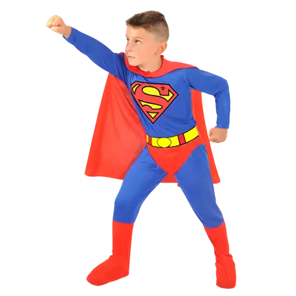 Superman Kinder 8-10 Jahre - Superhelden-Kostüm Jungen Karneval