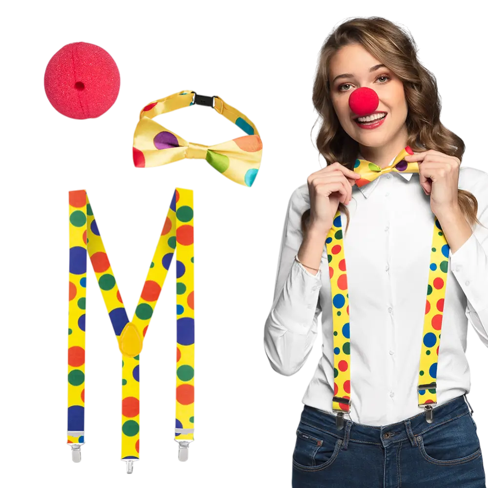 Clown-Komplettset für Kinder - Zubehör Verkleidung Karneval Party