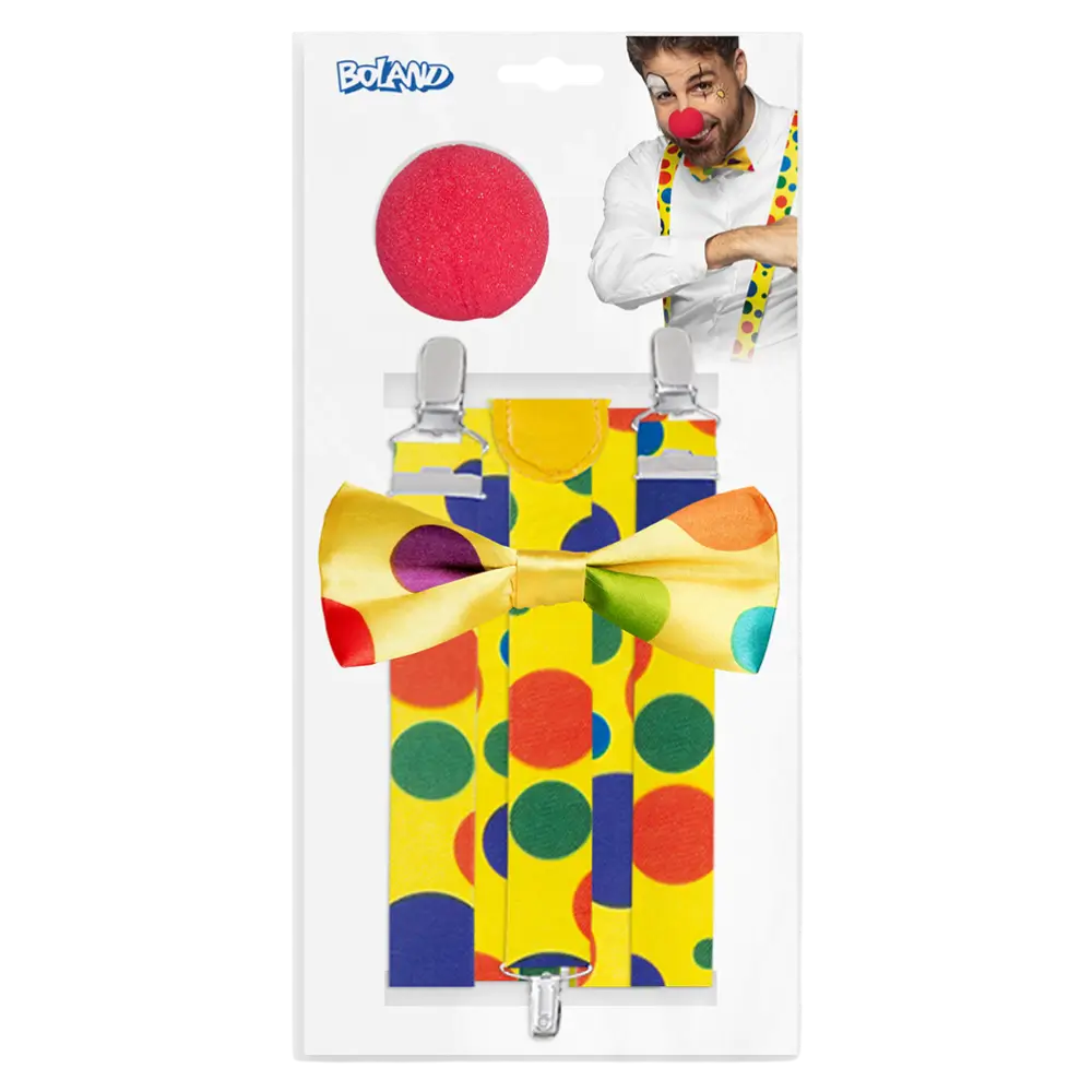 Clown-Komplettset für Kinder - Zubehör Verkleidung Karneval Party