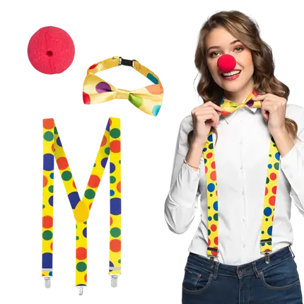 Clown-Komplettset für Kinder - Zubehör Verkleidung Karneval Party