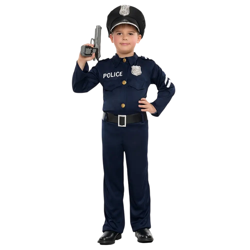 Polizeikostüm Kind 5-6 Jahre - Polizeikostüm Junge Karneval