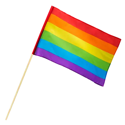 Handgefertigte Polyesterflagge Regenbogen