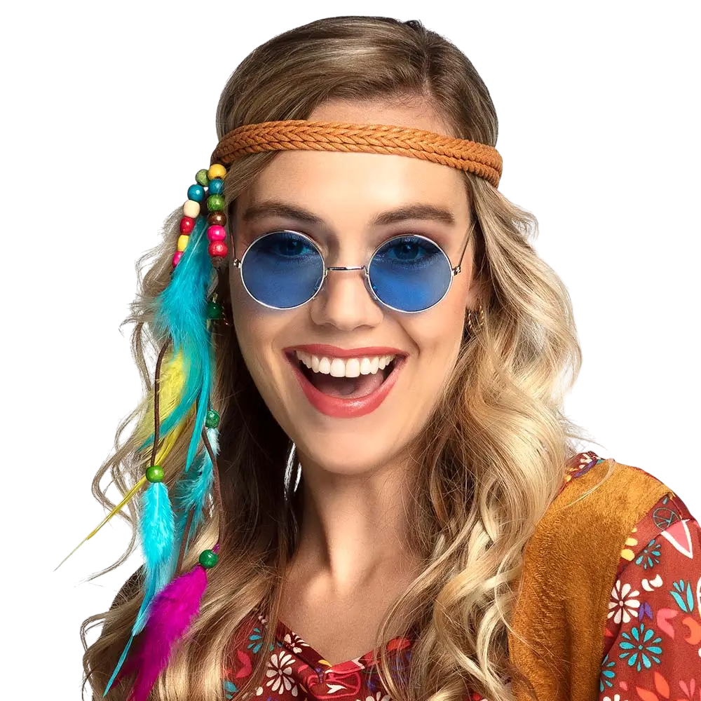 Hippie-Partybrille John blau