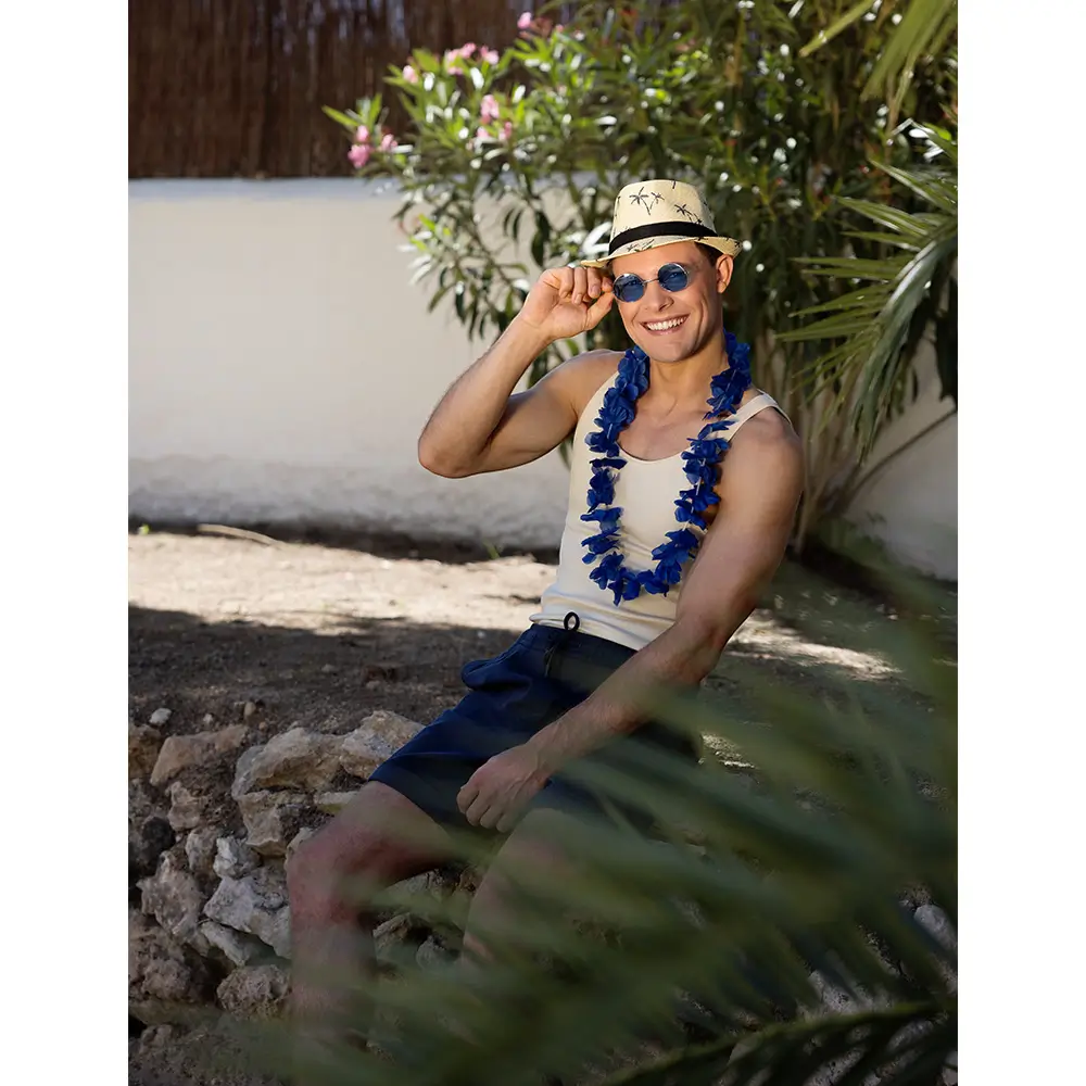 Hippie-Partybrille John blau