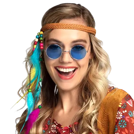 Hippie-Partybrille John blau