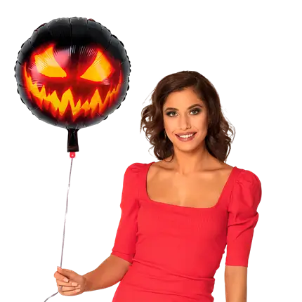 Halloween Ballon Gruselkürbis