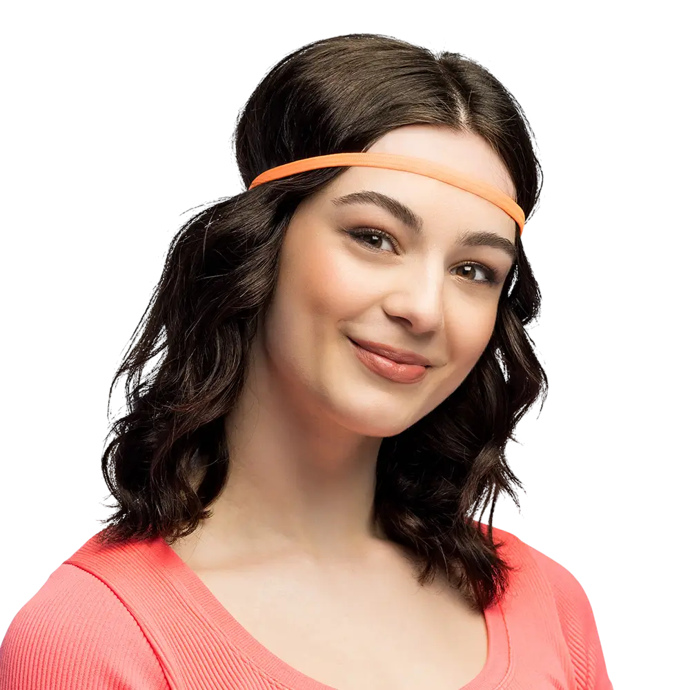 4 Elastische Stirnbänder Neon