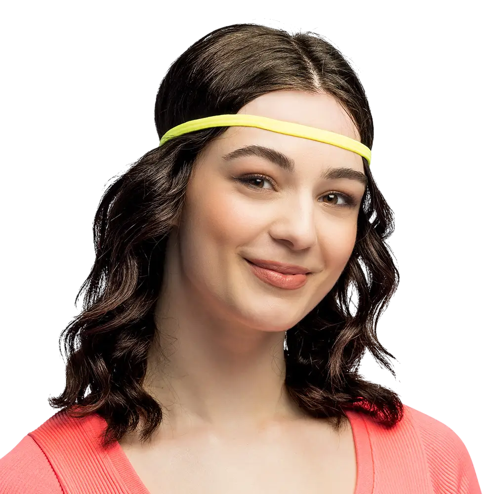 4 Elastische Stirnbänder Neon
