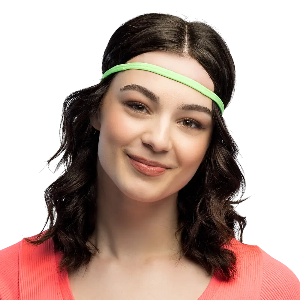 4 Elastische Stirnbänder Neon