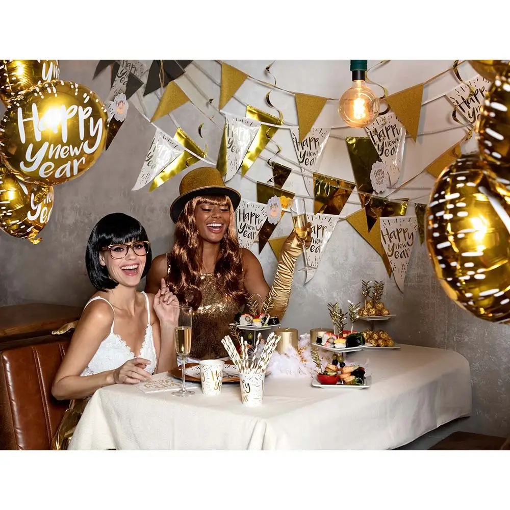 Metallic-goldene Wimpelgirlande