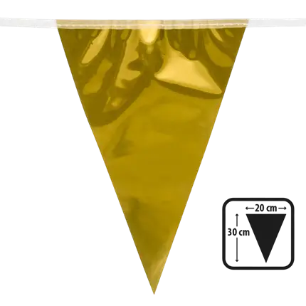 Metallic-goldene Wimpelgirlande